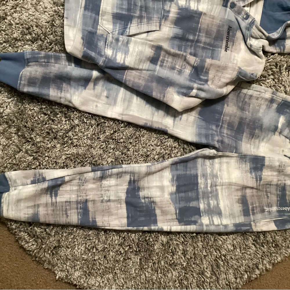 Abercrombie sweat suit.